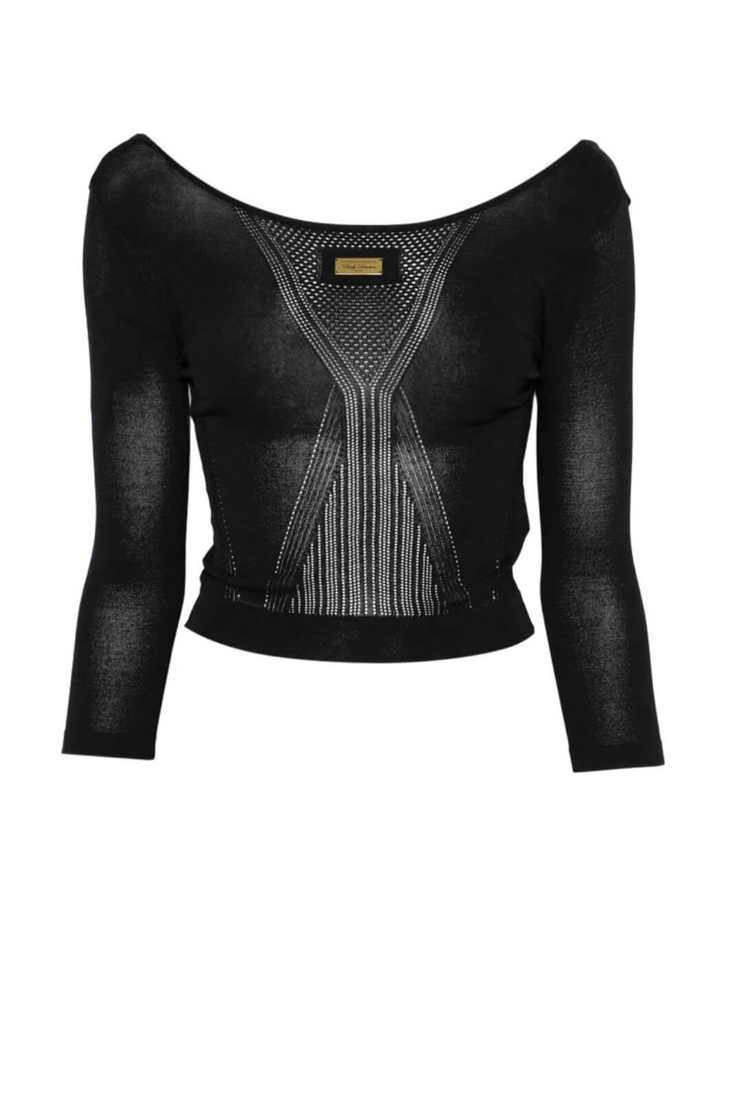 Elisabetta Franchi Maglia Donna traforata con maniche a 3/4