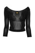 Elisabetta Franchi Maglia Donna traforata con maniche a 3/4