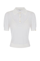 Elisabetta Franchi Polo Donna in filo maniche corte