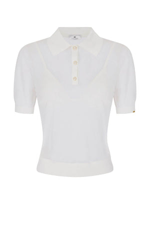 Elisabetta Franchi Polo Donna in filo maniche corte