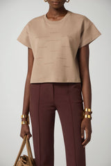 Elisabetta Franchi T-shirt Donna in jersey con stampa in rilievo