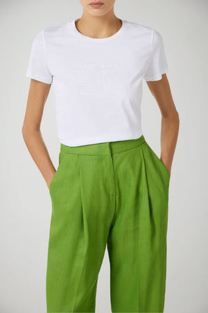 Elisabetta Franchi T-shirt Donna in jersey con logo ricamato