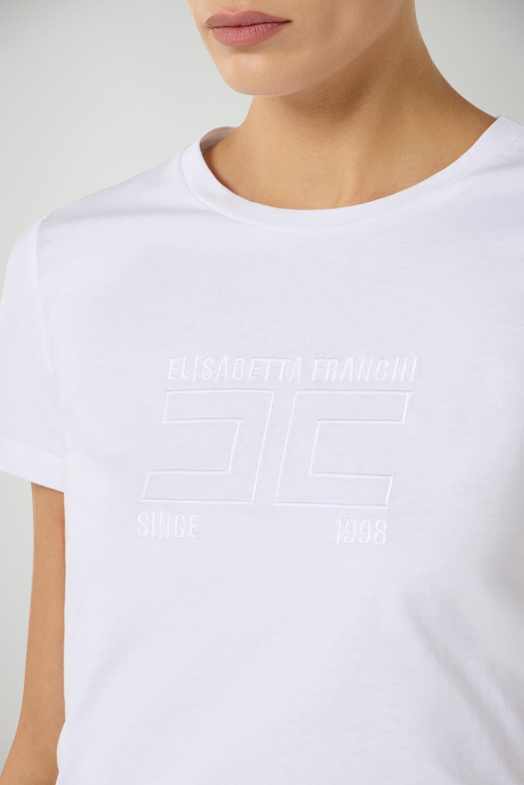 Elisabetta Franchi T-shirt Donna in jersey con logo ricamato