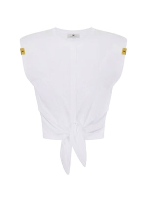 Elisabetta Franchi T-shirt Donna smanicata con nodo