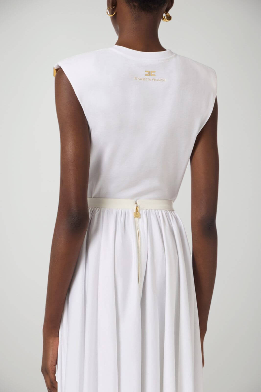 Elisabetta Franchi T-shirt Donna smanicata con nodo