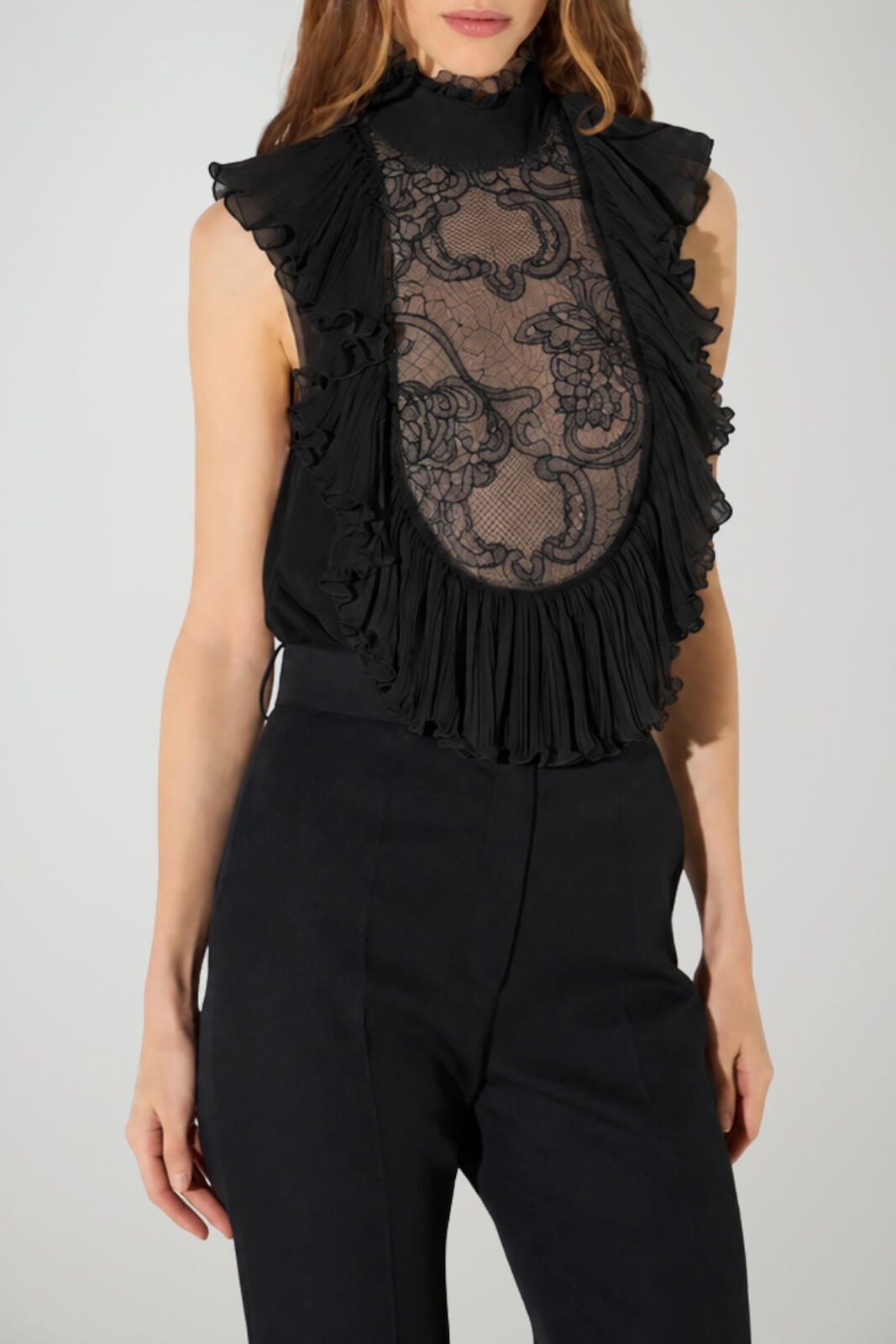 Elisabetta Franchi Blusa Donna in georgette e pizzo