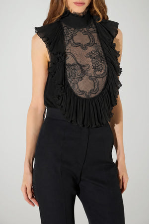 Elisabetta Franchi Blusa Donna in georgette e pizzo