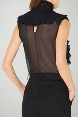 Elisabetta Franchi Blusa Donna in georgette e pizzo