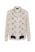 Blusa Elisabetta Franchi con stampa monogram e foulard fronte