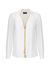 Blusa da donna Elisabetta Franchi con catena e charms fronte