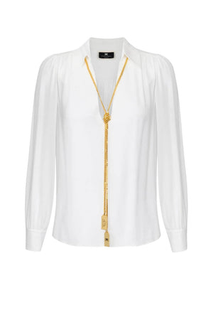 Blusa da donna Elisabetta Franchi con catena e charms fronte