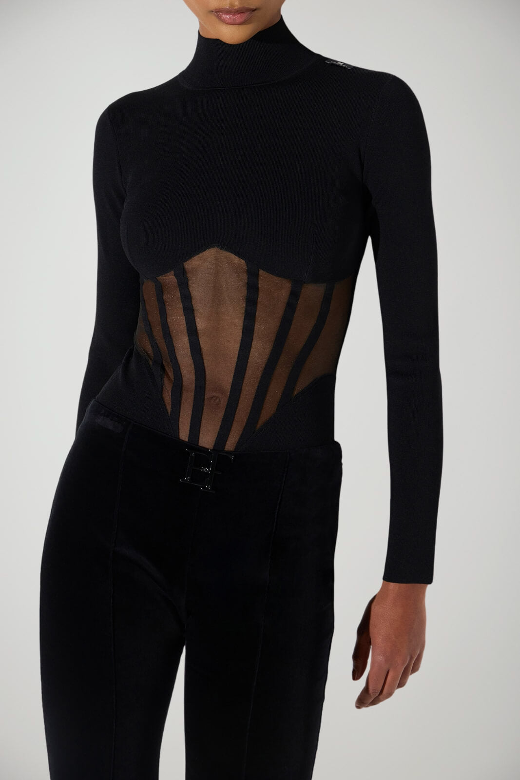 Elisabetta Franchi Body Donna bustier in maglia