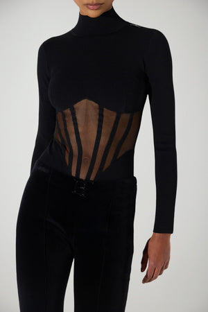 Elisabetta Franchi Body Donna bustier in maglia