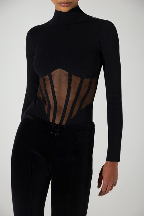 Elisabetta Franchi Body Donna bustier in maglia