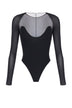 Elisabetta Franchi Body Donna in jersey stretch e tulle