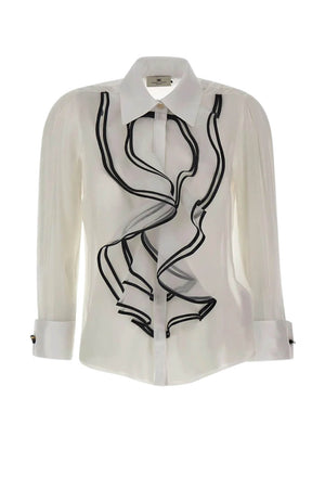 Elisabetta Franchi Camicia Donna in georgette con rouches