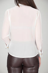 Elisabetta Franchi Camicia Donna in georgette con rouches