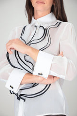 Elisabetta Franchi Camicia Donna in georgette con rouches