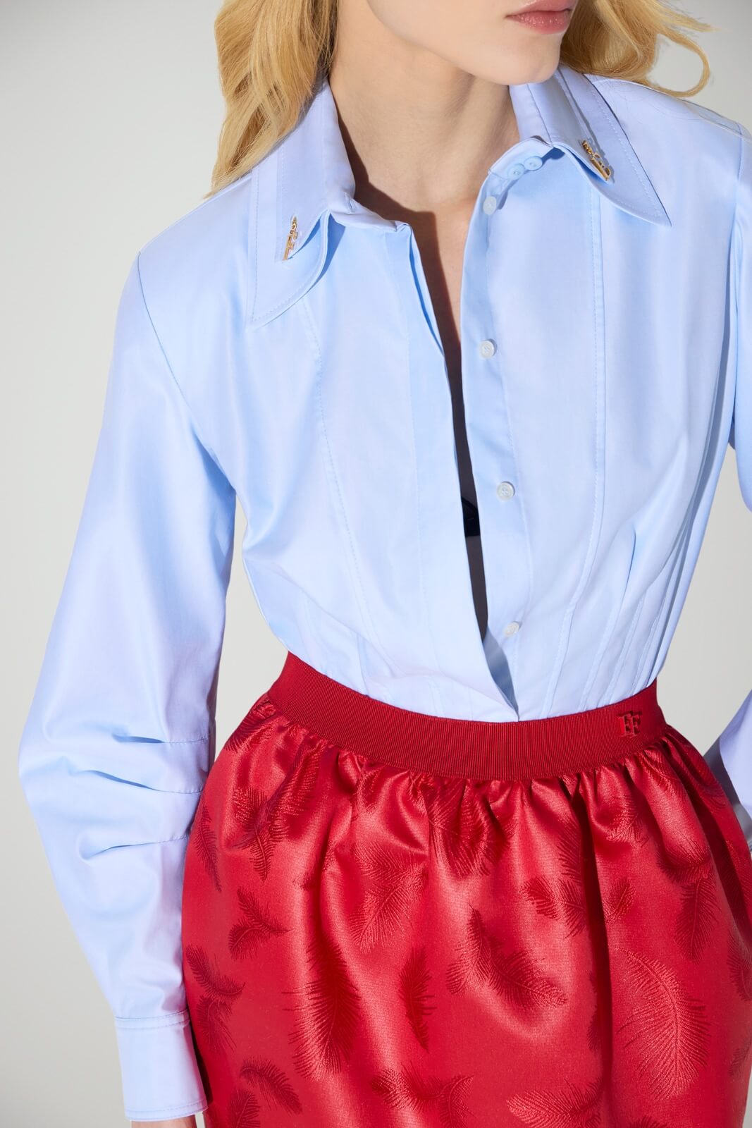 Elisabetta Franchi Camicia Donna in popeline con pendenti
