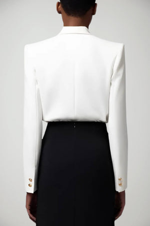 Giacca da donna Elisabetta Franchi monopetto a body retro