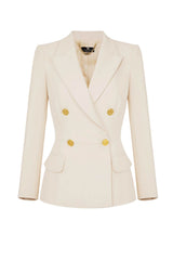 Giacca da donna Elisabetta Franchi doppiopetto in crepe fronte