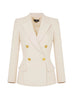 Giacca da donna Elisabetta Franchi doppiopetto in crepe fronte