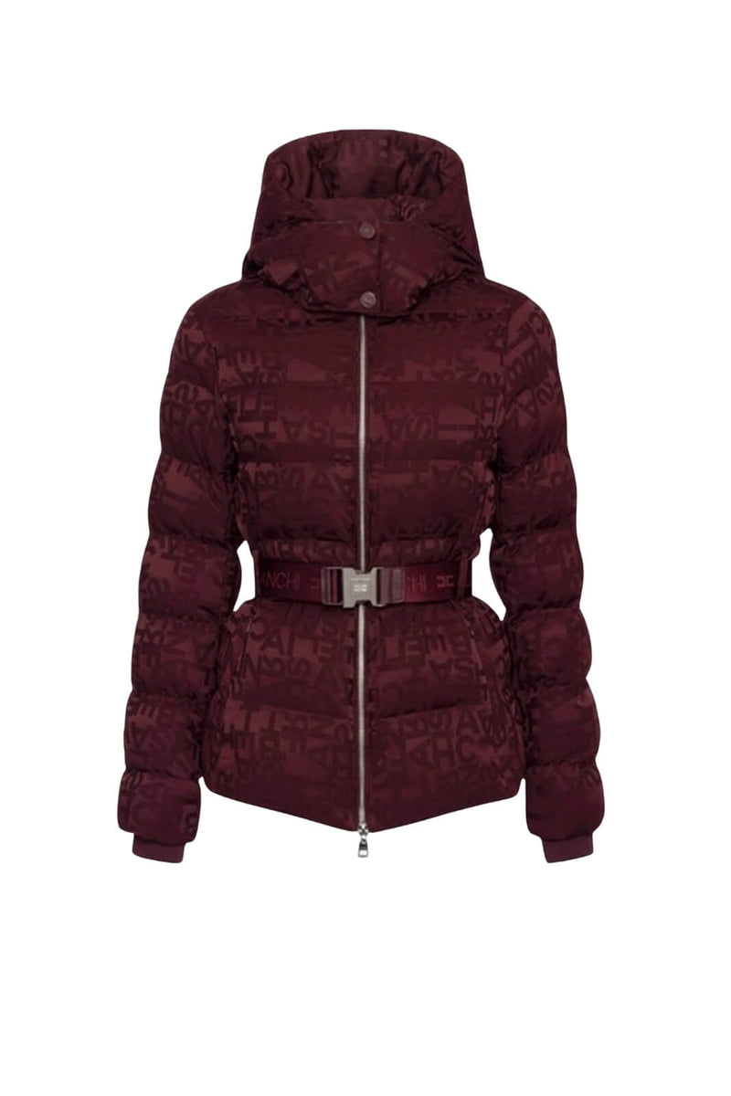 Elisabetta Franchi Women's Down Jacket with Belt and All-Over