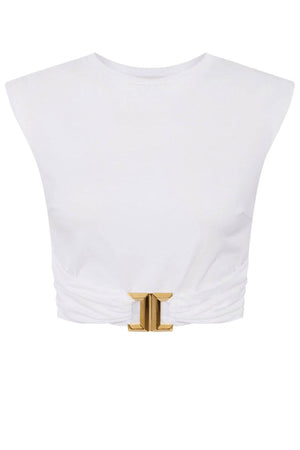 Elisabetta Franchi Women's Sleeveless T-Shirt with Jewel