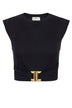 Elisabetta Franchi Women's Sleeveless T-Shirt with Jewel