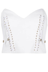 Top Donna Elisabetta Franchi con laccetti fronte