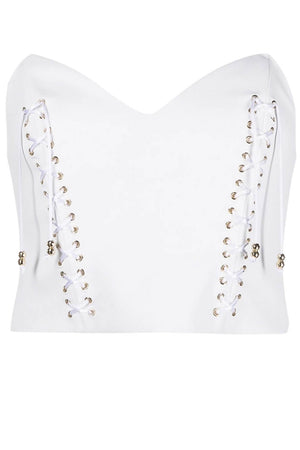 Top Donna Elisabetta Franchi con laccetti fronte