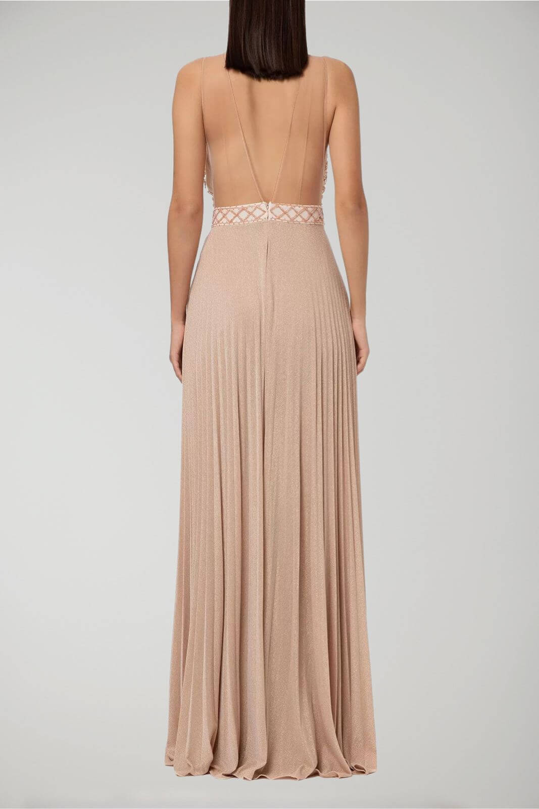 Abito da donna Elisabetta Franchi con ricamo e lurex retro