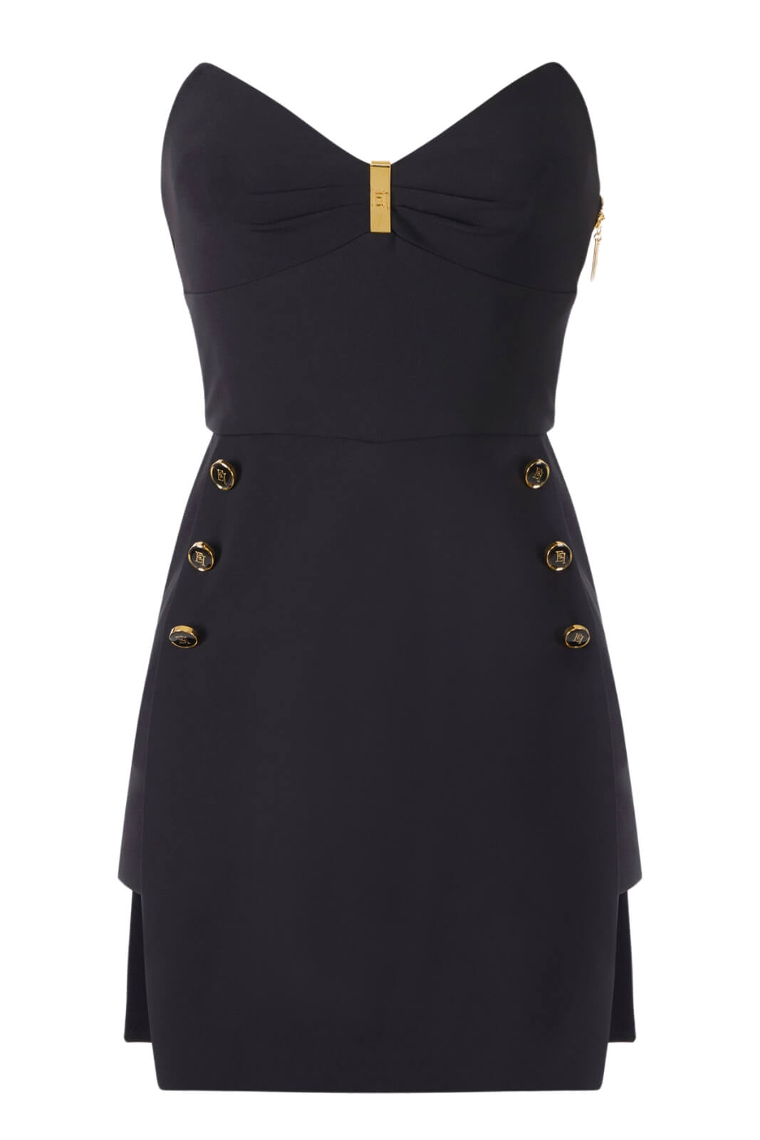 Abito donna Elisabetta Franchi con gioiello e short fronte