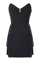 Abito donna Elisabetta Franchi con gioiello e short fronte