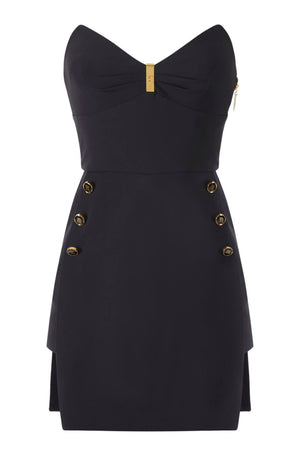 Abito donna Elisabetta Franchi con gioiello e short fronte