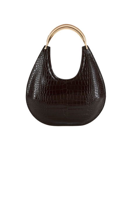 Borsa hobo da donna Elisabetta Franchi  con manico dorato e stampa cocco retro