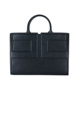 Borsa da donna Elisabetta Franchi shopper con maxi logo in ecopelle martellata retro
