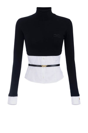 Elisabetta Franchi Women's Double-Cloth Sweater with Belt