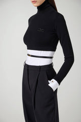 Elisabetta Franchi Women's Double-Cloth Sweater with Belt
