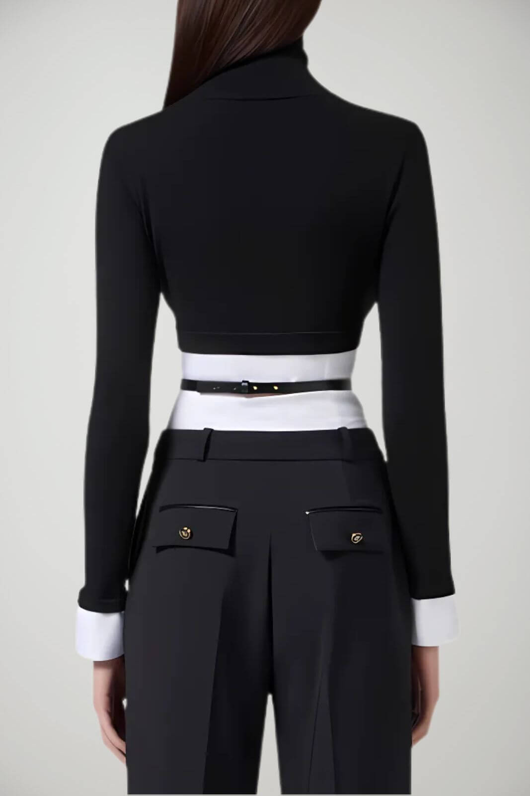 Suéter de mujer de doble tela con cinturón de Elisabetta Franchi