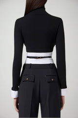 Elisabetta Franchi Women's Double-Cloth Sweater with Belt