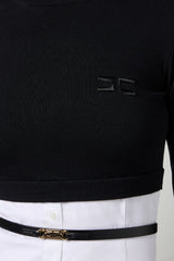 Elisabetta Franchi Women's Double-Cloth Sweater with Belt