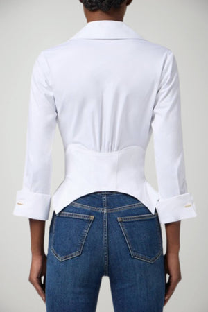 Camicia da donna Elisabetta Franchi con ganci in metallo retro