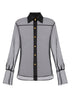 Camicia da donna Elisabetta Franchi in seta trasparente con bottoni fronte