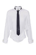 Camicia da donna Elisabetta Franchi in popeline con cravatta fronte