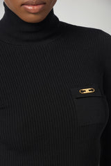 Dolcevita da donna Elisabetta Franchi con taschino dettaglio