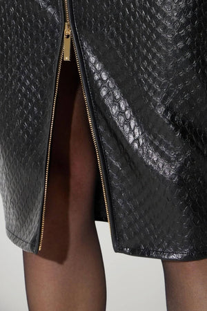Elisabetta Franchi Gonna Longuette in ecopelle