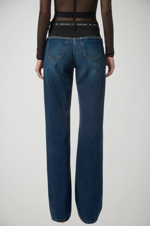 Jeans da donna Elisabetta Franchi con inserto in vita retro