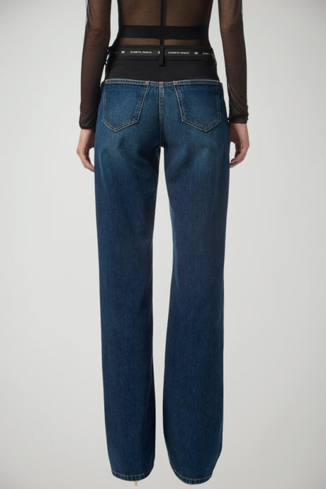 Jeans da donna Elisabetta Franchi con inserto in vita retro