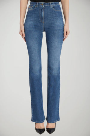 Jeans donna Elisabetta Franchi flare a zampetta fronte 1